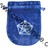 Tarotový sáček Trojnásobný pentagram/modrý  