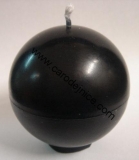 Svíčka koule černá 6 cm  