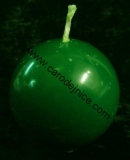 Svíčka koule zelená 6 cm  