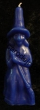 Svíčka figurální Čarodějnice modrá  