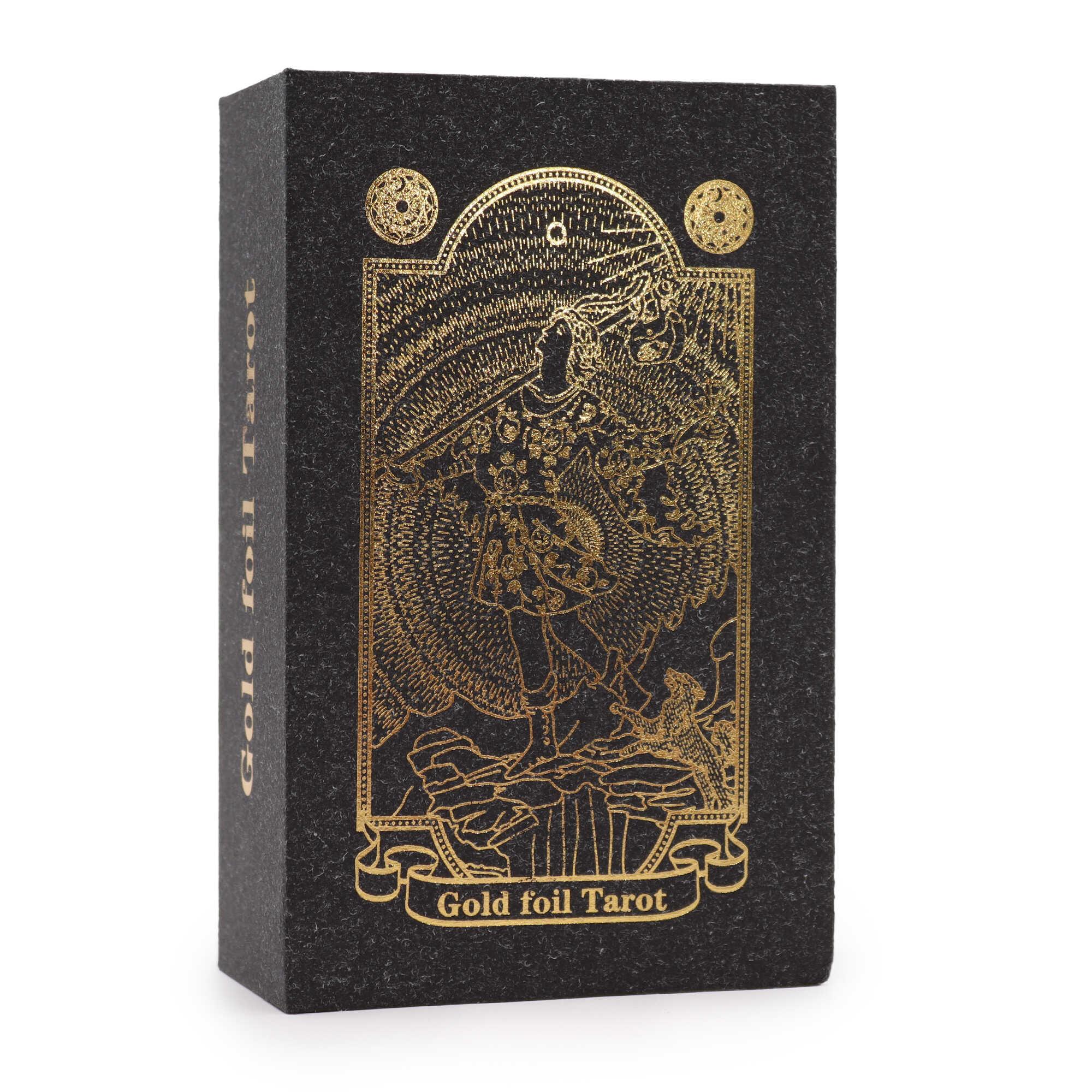 A.E.Waite BLACK/GOLD Foil Tarot Set with Book in Box - Karty (eng)