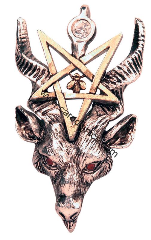 Bafomet - s pochodní mezi rohy - Amulet