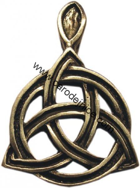 Trojná bohyně - staromosaz - Amulet