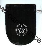 Tarotový sáček Pentagram/černý samet  