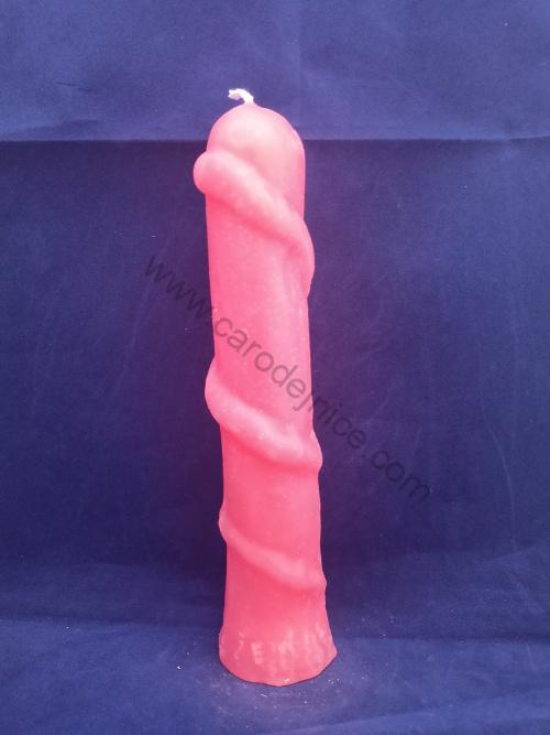 Svíčka figurální Had růžový  