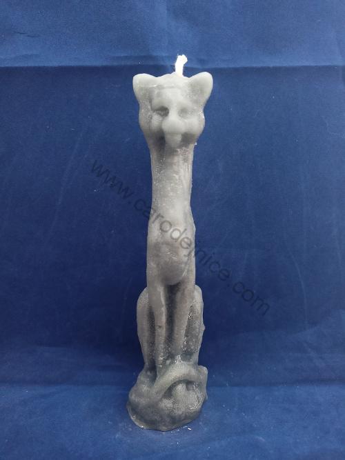 Svíčka figurální Kočka šedá  