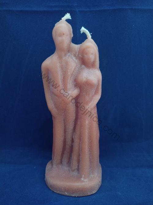 Svíčka figurální Pár hnědý