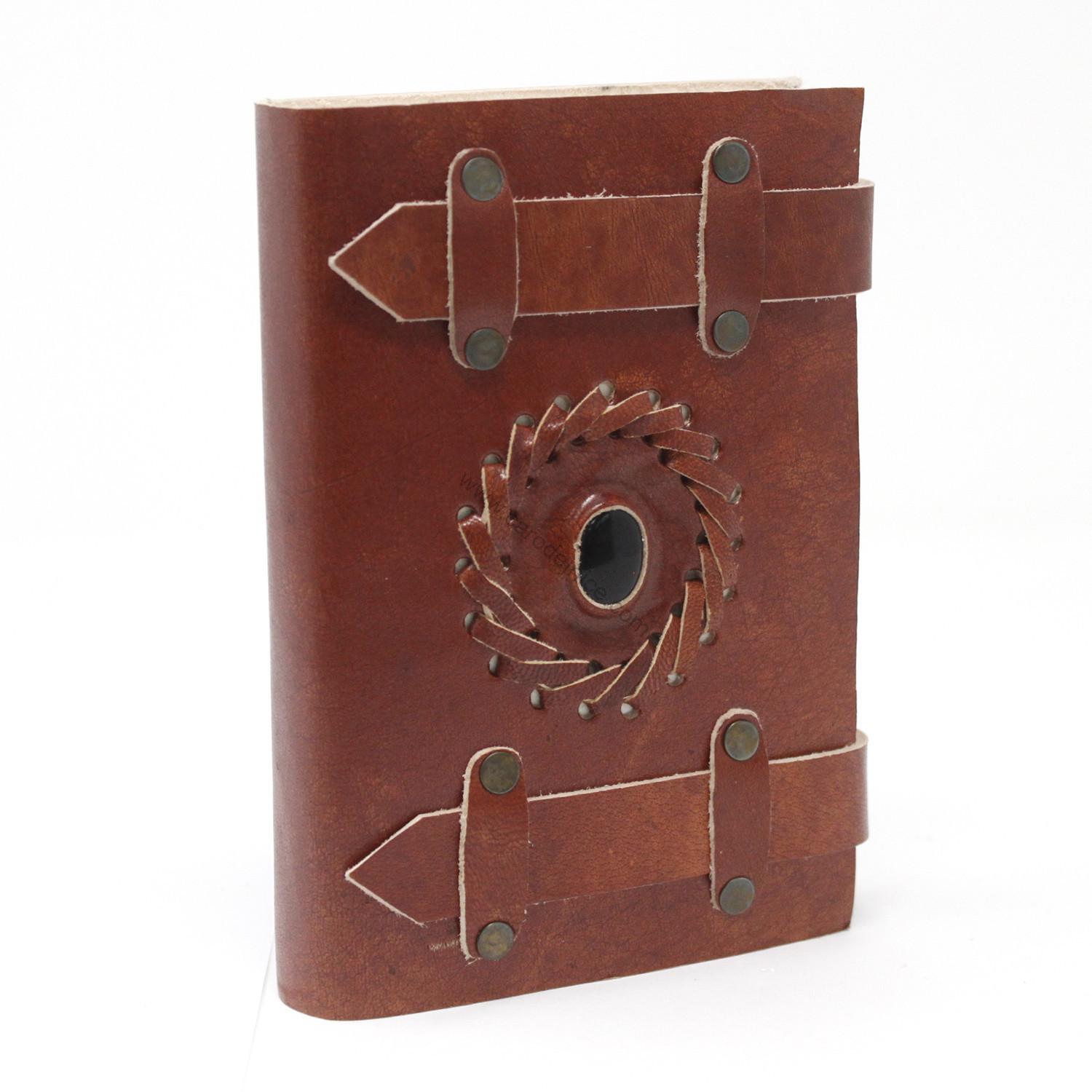 Kožený zápisník - Černý Onyx 15x10cm