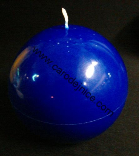 Svíčka koule modrá 6 cm  