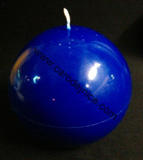 Svíčka koule modrá 6 cm  