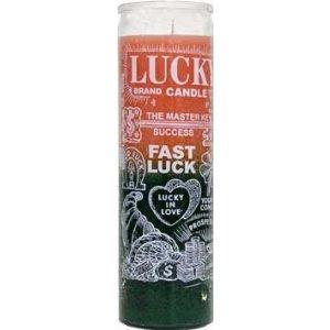 Magická svíce Fast luck/růžovozelená  