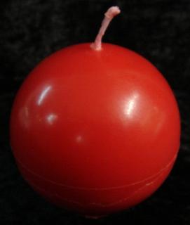 Svíčka koule červená 6 cm  