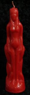 Svíčka figurální Žena červená  