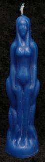 Svíčka figurální Žena modrá  