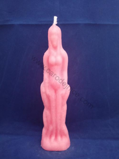 Svíčka figurální Žena růžová  
