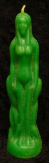 Svíčka figurální Žena zelená  