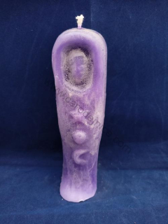 Svíčka figurální Mumie fialová  