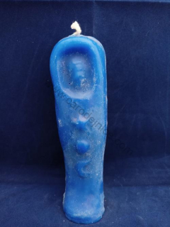 Svíčka figurální Mumie modrá  