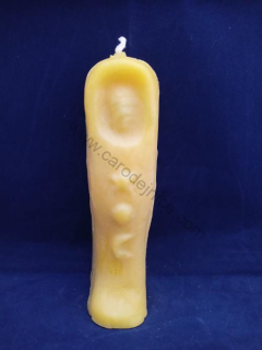 Svíčka figurální Mumie žlutá  