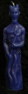 Svíčka figurální Ďábel modrý  