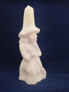 Svíčka figurální Čarodějnice bílá  