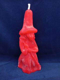 Svíčka figurální Čarodějnice červená  
