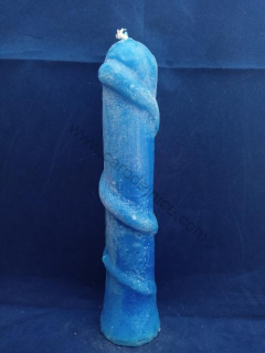 Svíčka figurální Had modrý  