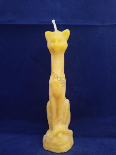 Svíčka figurální Kočka žlutá  