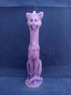 Svíčka figurální Kočka fialová  