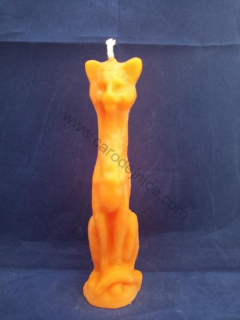 Svíčka figurální Kočka oranžová  