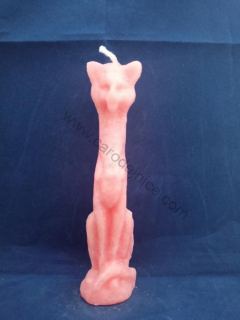 Svíčka figurální Kočka růžová  