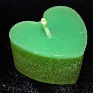 Svíčka srdce zelené  