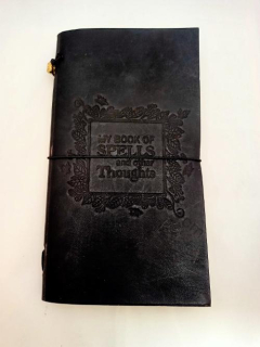Kožený zápisník - My Book of Spells - černý