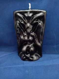 Svíčka figurální - Ďábel s křídly černý