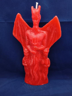 Svíčka figurální - Ďábel s křídly velký červený