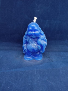 Svíčka figurální - Buddha modrý