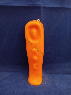 Svíčka figurální - Mumie oranžová