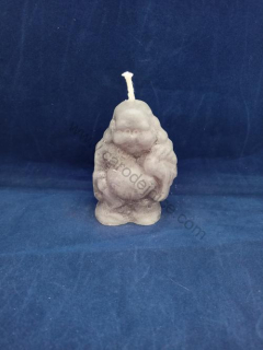 Svíčka figurální - Buddha šedý