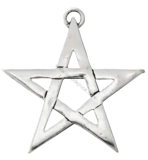 Otevřený pentagram - Amulet - postříbřený