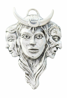 Trojná bohyně - Amulet - postříbřený