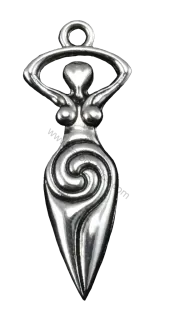 Spirálová bohyně - Amulet - postříbřený